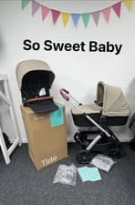 Image of Silver Cross Tide Pram Pushchair - Stone