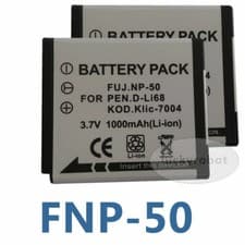 Image of BATTERY x 2 for Pentax D-LI68 D-LI122 Q Q7 Q10 Optio A36 Camera TWO BATTERIES