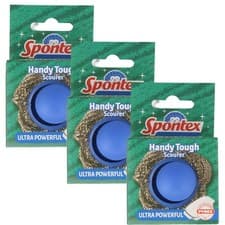 Image of Handy Tough Scourer Spontex Effortlessly Removes Burnt On Food Pyrex - 3 PACK