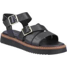 Image of Hush Puppies Cady Leather Women's Black Sandals