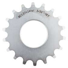 Image of Origin8 Track Cog 18T x 3/32" Silver Fixed Gear Single Speed CNC'd Chromoly
