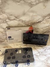 Image of BG Evolve PCDBC22B Black Chrome 13A Double Switched Socket