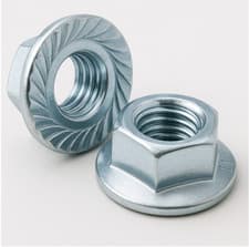 Image of HEX Flanged Nuts BZP ZINC PLATED M4 M6 M8 M10 - M16 Hexagon RIB SERRATED TOOTHED