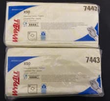 Image of WypAll X50 Cleaning Cloths Yellow Packs Kimberley-Clark Cloths Yellow 7443 wipes