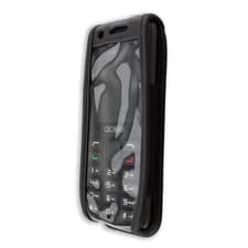 Image of caseroxx Leather-Case with belt clip for Alcatel 20.38X in black made of genuine