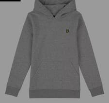 Image of Lyle and ScottLogo Fleece Hoodie Juniors Grey 9/10 Years Unisex