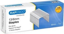 Image of Rapesco S13060Z3 Type 13/6 mm Galvanised Tacker Staples, Pack of 5000 13/6mm