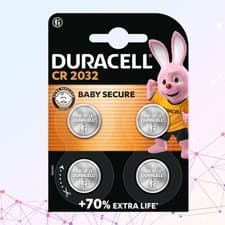 Image of Duracell CR2032 Lithium Coin Batteries 3V (4 Pack) - Up to 70% Extra Life