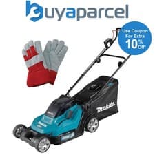 Image of Makita DLM432Z Twin 18v / 36v LXT Cordless 43cm Lawn Mower + Rigger Goves + Bare