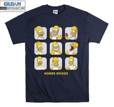 Image of Homer Simpson Moods T-shirt Gift Hoodie T shirt Men Women Unisex 6936