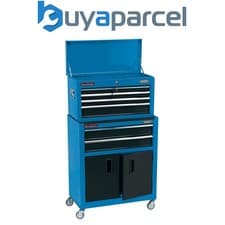 Image of Draper 19563 Combined Roller Cabinet and Tool Chest, 6 Drawer, 24", Blue