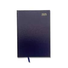 Image of ValueX A5 2025 Desk Diary Day To Page Appointment (OFFICEA51A Blue) NEW VAT INC