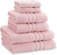 Image of Catherine Lansfield Towel Bale 6-Piece Pink Zero Twist Cotton Set
