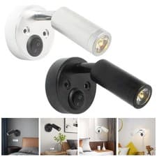 Image of Wall Lamp Wall Light Surface Mounted 3W with Switch Bedside Reading Light for