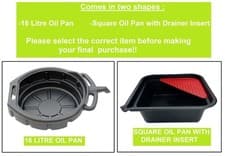Image of Oil Drain Pan 10 Litre 10L Car Van Oil Drain Draining Fluid Tank Container