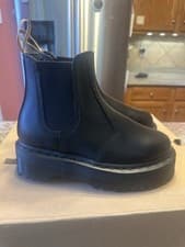 Image of Dr. Martens 2976 Quad Platform Chelsea Women's Boot - Black, Size US 5 Men Uk4