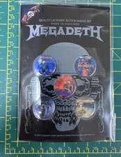Image of Megadeth Vic Rattlehead 5 Button Badge Pack Officially Licensed