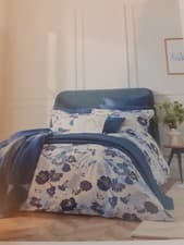 Image of Ted Baker New Romantics Floral Duvet Cover, Double, Blue Multicolour