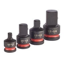 Image of Milwaukee SHOCKWAVE Impact Socket Adaptor 4 Piece Set 4932480356