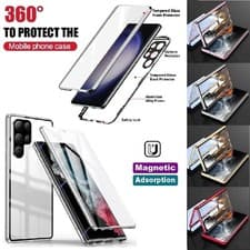Image of For Samsung S22 S22+ Ultra Full Body Magnetic Absorption Case Cover Shockproof