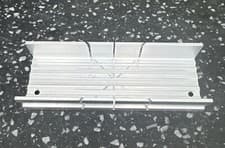 Image of Small PRECISION Aluminium Mitre Box Accurate Cut Tool Straight / 45 / 90 degrees