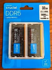 Image of Crucial DDR5 5600MHz 32GB Kit (2x16GB) SODIMM Laptop Memory CT2K16G56C46S5