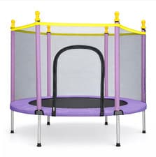 Image of 5FT Kid Trampoline With Safety Net Enclosure Children Outdoor Garden Fun Toy