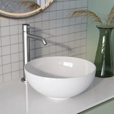 Image of 32cm Round Ceramic Bathroom Vanity Vessel Sink Hand Wash Basin - White