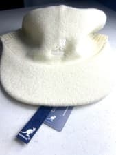 Image of Kangol Wool Links Cap XL Cream BNWT Blue Logo 6443BC New With Tags