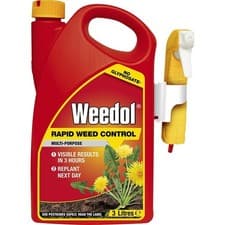 Image of Weedol Rapid Weedkiller Lawn Weeds Patio Kill Glyphosate Free Trigger Spray 3L