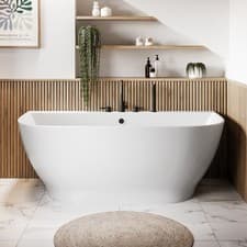 Image of Freestanding Back to Wall Double Ended Bath 1650 x 780mm - Manilla MAN1650