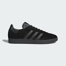 Image of Size 10- Adidas Men’s Gazelle Shoes, Black.