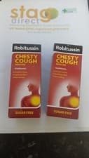 Image of 250ml  Robitussin Chesty Cough  Sugar Free 250ml expire 10/2026  x TWO BOTTLES