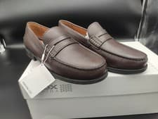 Image of NEW Geox Damon B Respira Mens Brown Loafers & Slip Ons Penny Shoes Moccasins