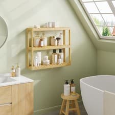 Image of Hanging Shelf Bathroom Shelf Wall Shelf Storage Racking Shelves Kitchen Storage
