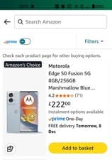 Image of Motorola Edge 50 Fusion 5G 8GB/256GB Marshmallow Blue
