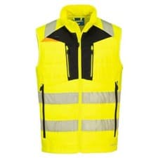 Image of Portwest DX4 Hi-Vis Hybrid Baffle Bodywarmer Breathable Durable Reflective DX479