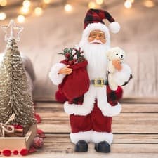 Image of Christmas Standing Santa Claus Xmas Ornament 12'' for Xmas