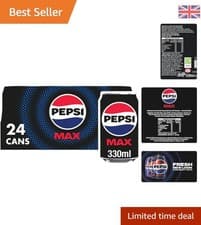 Image of 24-Pack Pepsi Max No Sugar Cola 330ml: Perfect Carbonated Drink for Celebrations