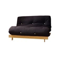 Image of Double 4ft Luxury Futon 2 Seater Wooden Frame Sofa Bed Mattress in 11 Colours