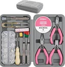 Image of 17Pc Jewellery Making Tool Kit for Bracelet, Necklace, Earring 600PC Finding Set
