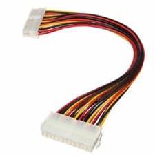 Image of 30CM 12" 24 Pin Male to Female Extension ATX PSU TW Power Cable Lead 18 AWG 300V