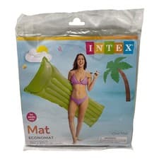 Image of Intex Inflatable Swimming Pool Float Raft Lounge 72 x 27 Adult Green