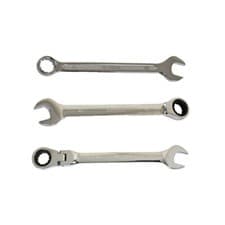 Image of US PRO BERGEN METRIC COMBINATION SPANNER RATCHET FLEXI END SPANNERS 6mm - 32mm