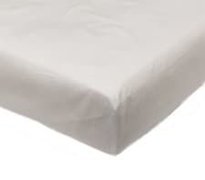 Image of Cotton Single Fitted Sheet 18” Deep Bedding Linen White