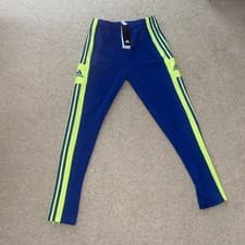 Image of Adidas football Jogging Bottoms Juniors Boys Blue Size UK 13-14 Years 28" Waist