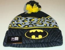 Image of Batman DC Comics Cap Hat New Era Beanie Toque Polar Print Spots Dots Action Hero