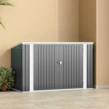 Image of 7FT Garden Storage Shelter Bike Shed Store Bicycle Outdoor House GalvanizedSteel