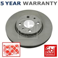 Image of Febi Front Brake Discs Fits Panda Doblo Fiorino Stilo 500 Bravo Qubo MiTo