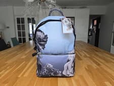 Image of New with Tags Ted Baker Mono Rose Black/Blue/Grey Floral Backpack Bag RRP £109